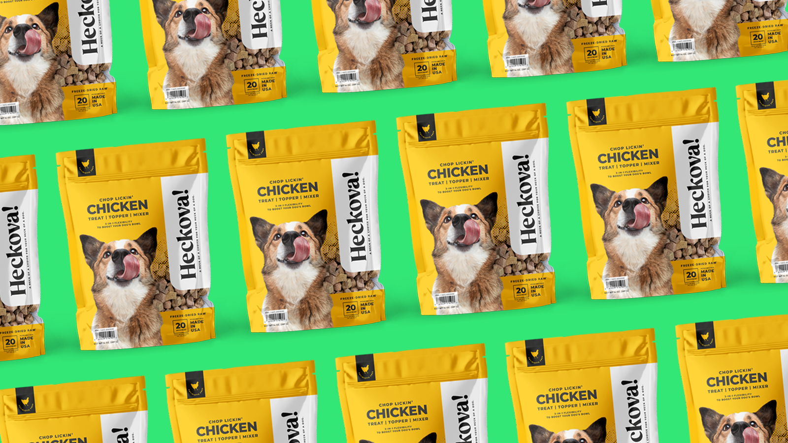 Heckova! dog treat packaging Heckova! dog treat packaging